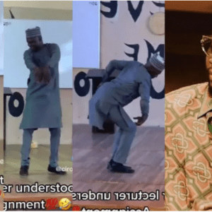 Reactions as a Nigerian lecturer causes commotion in class as he dances to Odo by Kizz Daniel (Video) - NaijaPepper