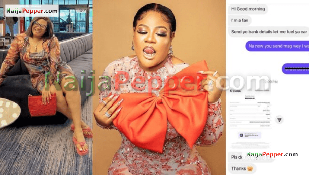 Nkechi Blessing informs her followers, "This is how you should join my DM this year," as one unknown admirer gives her N500k for petrol - NaijaPepper